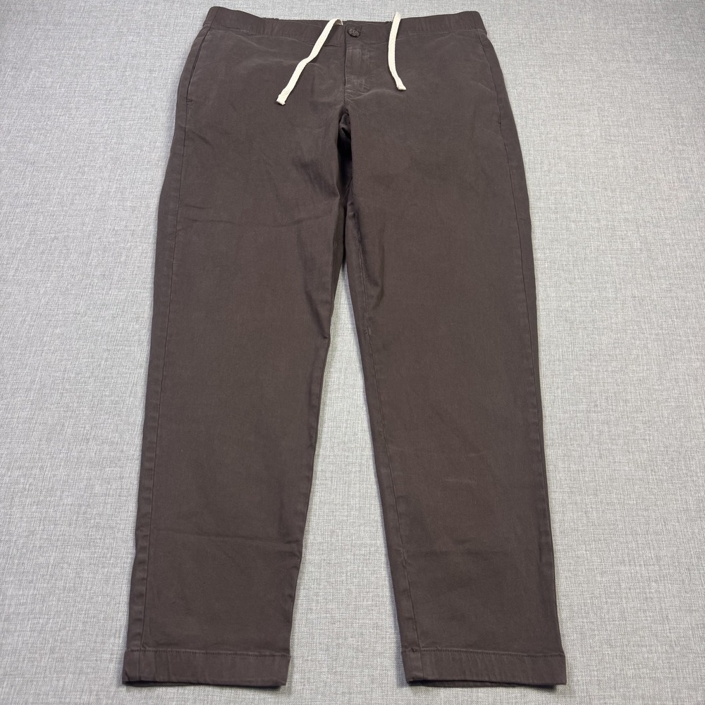 Bonobos Drawstring Chino Pants Mens Medium Short Brown Spandex Rayon Cotton